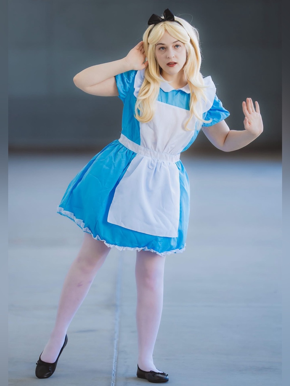 FULL SET Disney Alice in Wonderland dress Halloween Cosplay Costume M